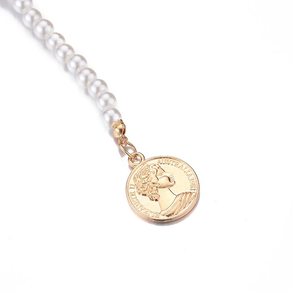 Vintage Pearl Portrait Lariat