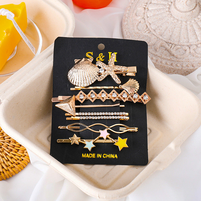 Metal Hair Clips For Girls Pearl Rhainestone Hairpins Bangs Barrettes Headband Hairgrip  Hair Accessories