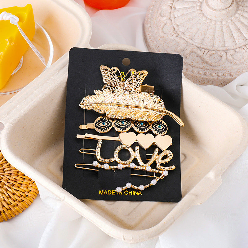 Metal Hair Clips For Girls Pearl Rhainestone Hairpins Bangs Barrettes Headband Hairgrip  Hair Accessories