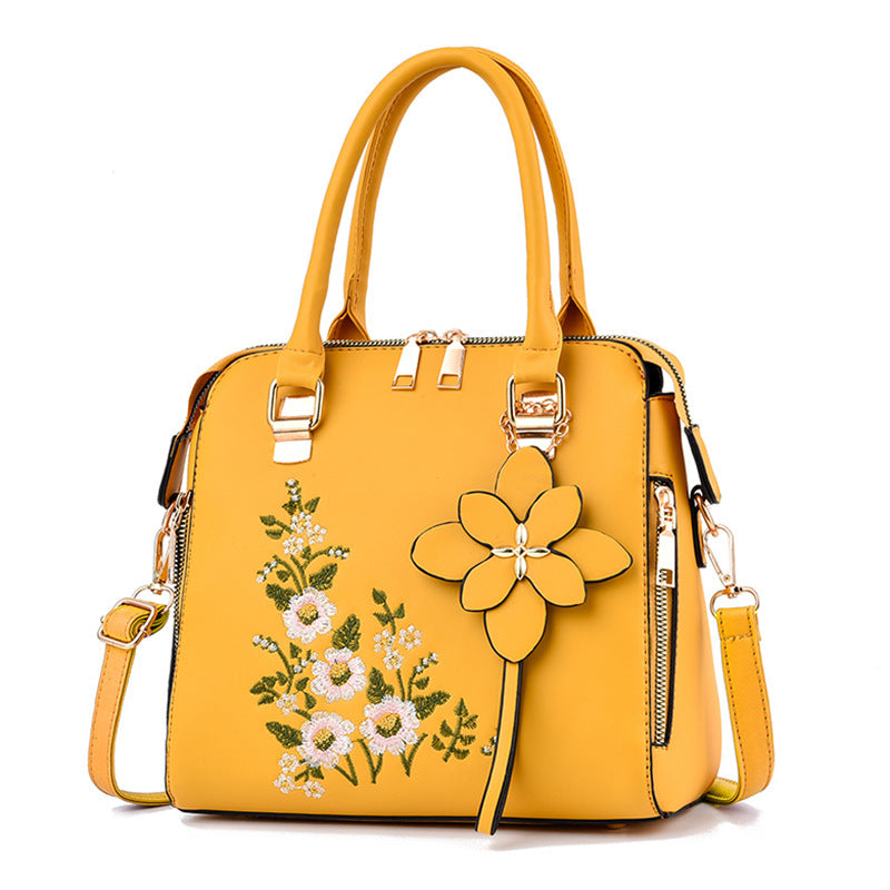 Fashion Flowers Embroidered Handbag Women  Bag
