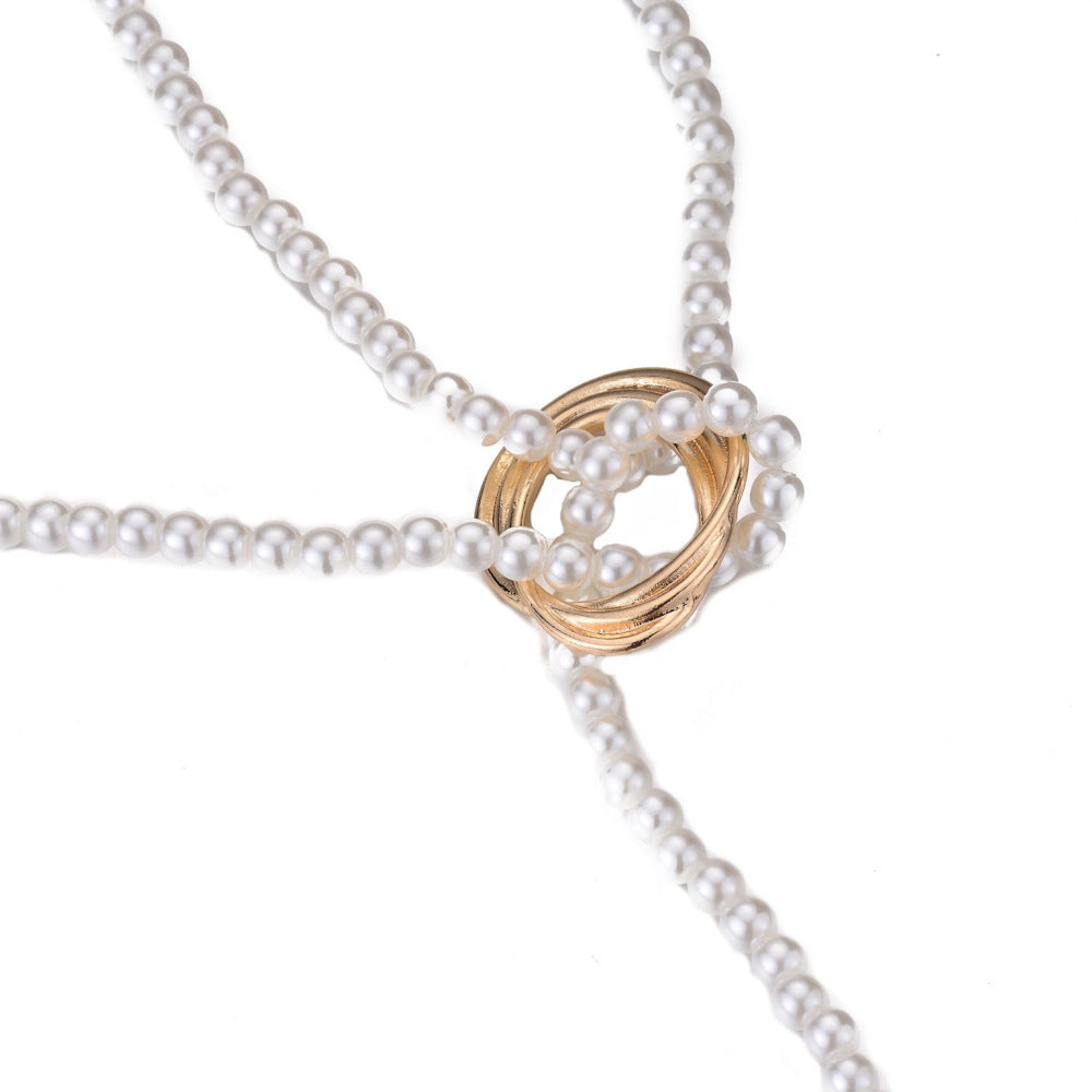 Vintage Pearl Portrait Lariat