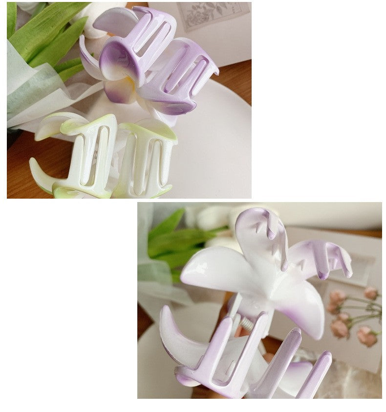 Muweordy Plumeria Hair Clips Flower Hair Clip Trendy Hair Claw Clip