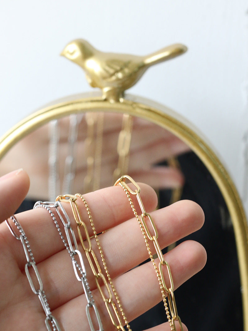 Chain double set chain necklace