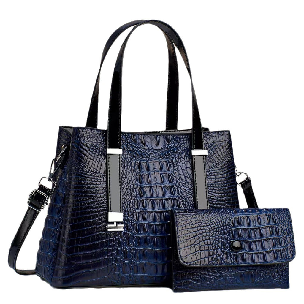 Women's Fashion Crocodile Pattern Large Capacity Combination Bag