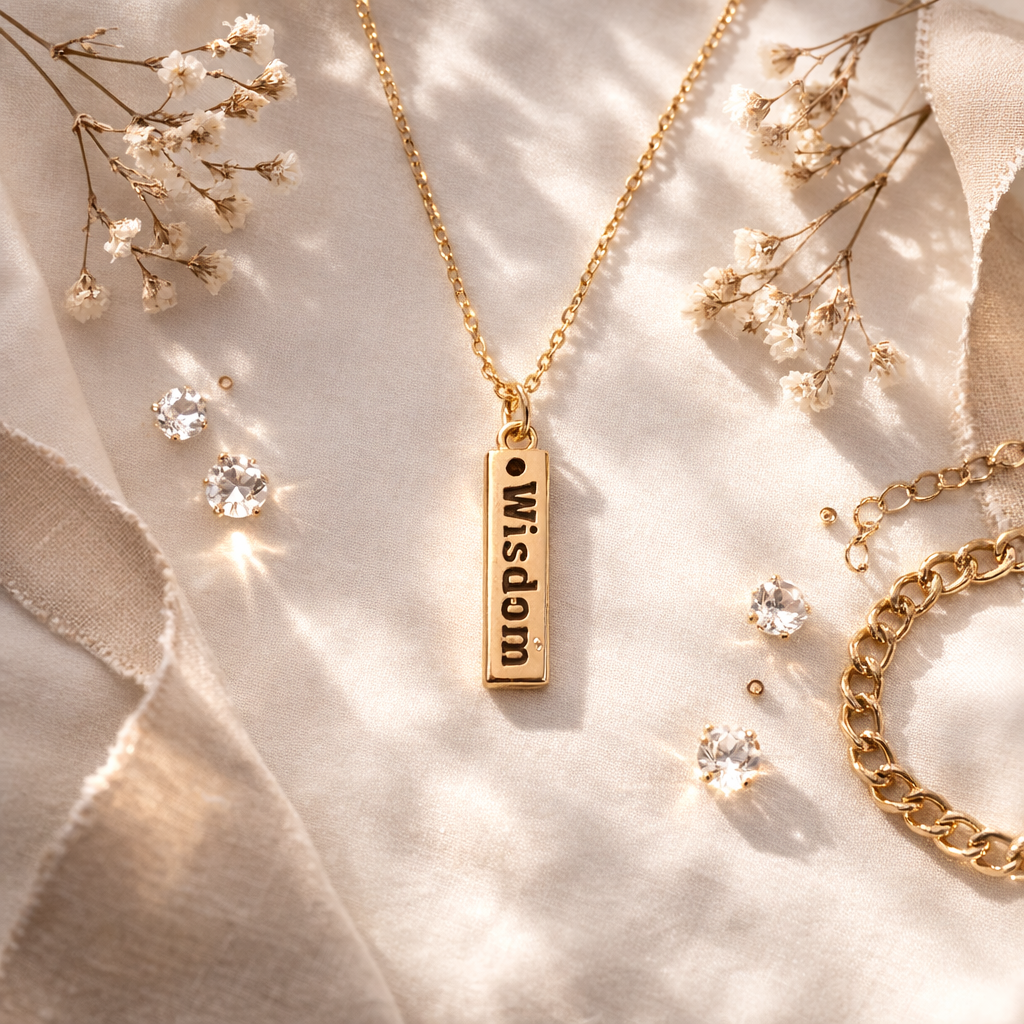 Wisdom Gold Bar Necklace