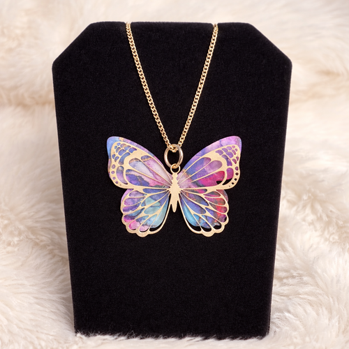 Celestial Bloom Butterfly Pendant