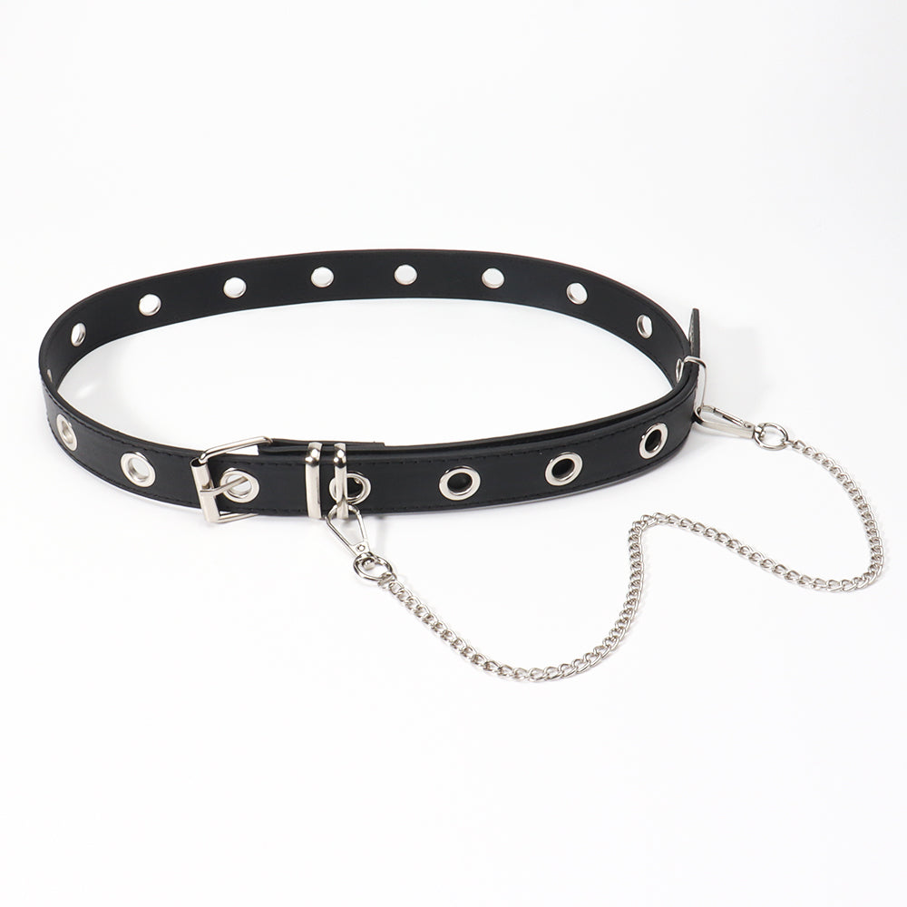 New Men And Women Metal Punk Chain Belt Chain Two-in-one Multi-purpose Hip Hop Dance Club Belt Belt