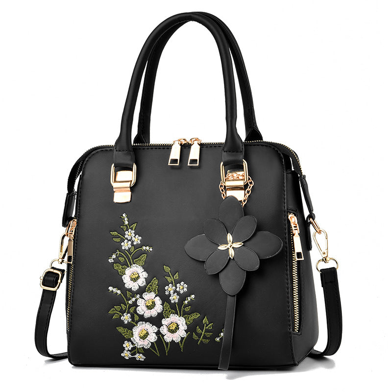 Fashion Flowers Embroidered Handbag Women  Bag