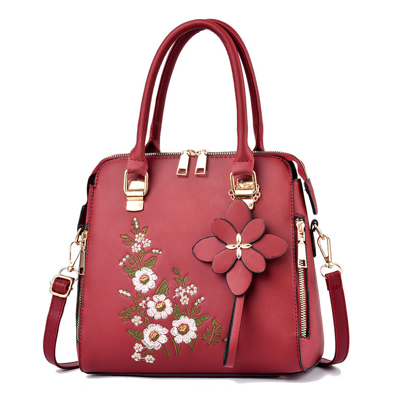 Fashion Flowers Embroidered Handbag Women  Bag
