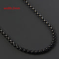 Less Steel Figaro Cuban Chain Necklace